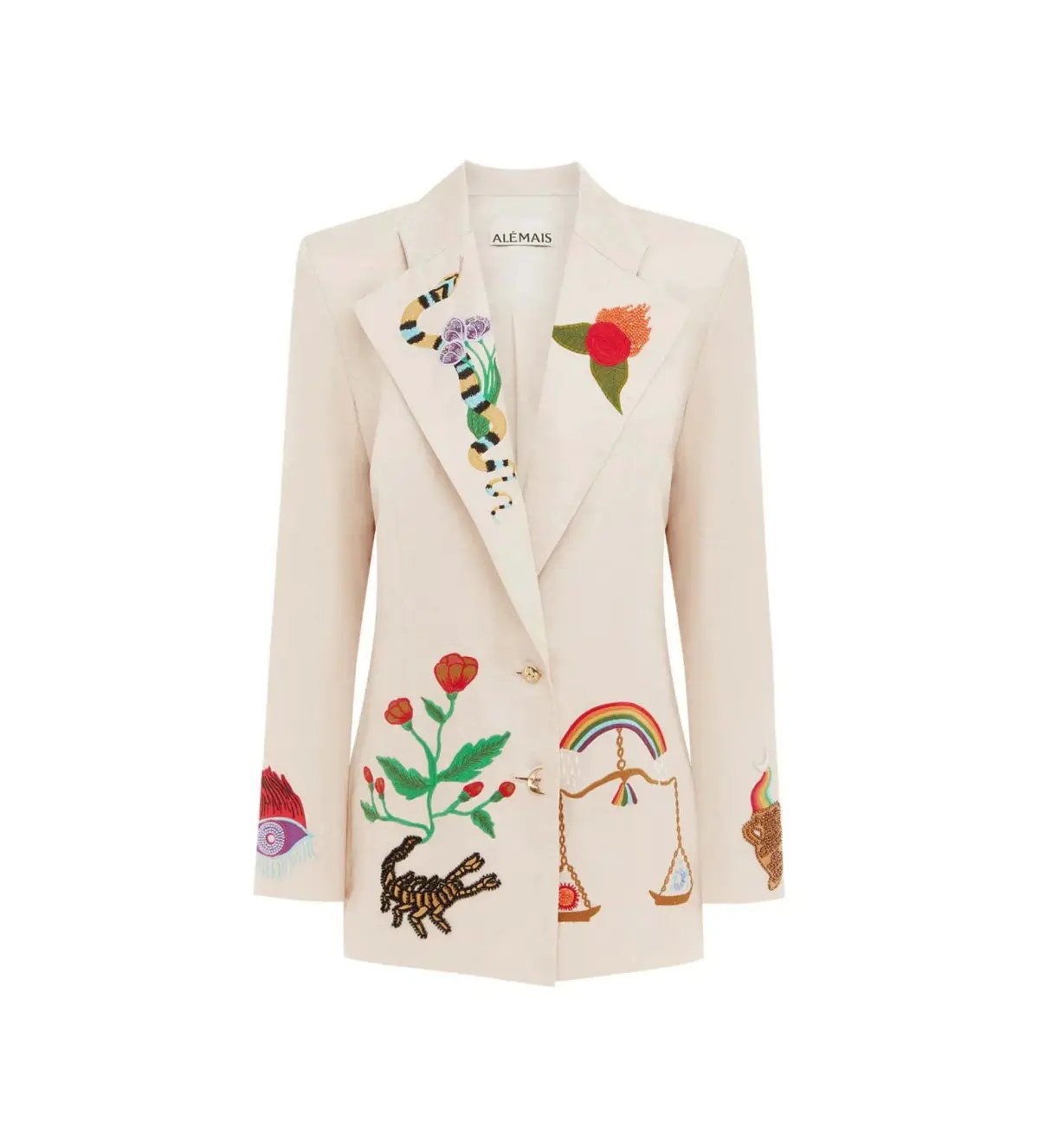 Alemais Zelda Embroidered Blazer Print Size 16 photo 8