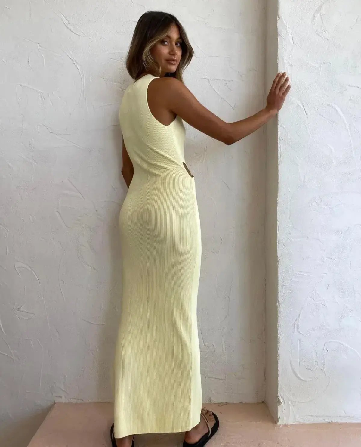 Sir the Label Kelvin Drape Dress in Lemon Yellow Size 0/AU 6 photo 3