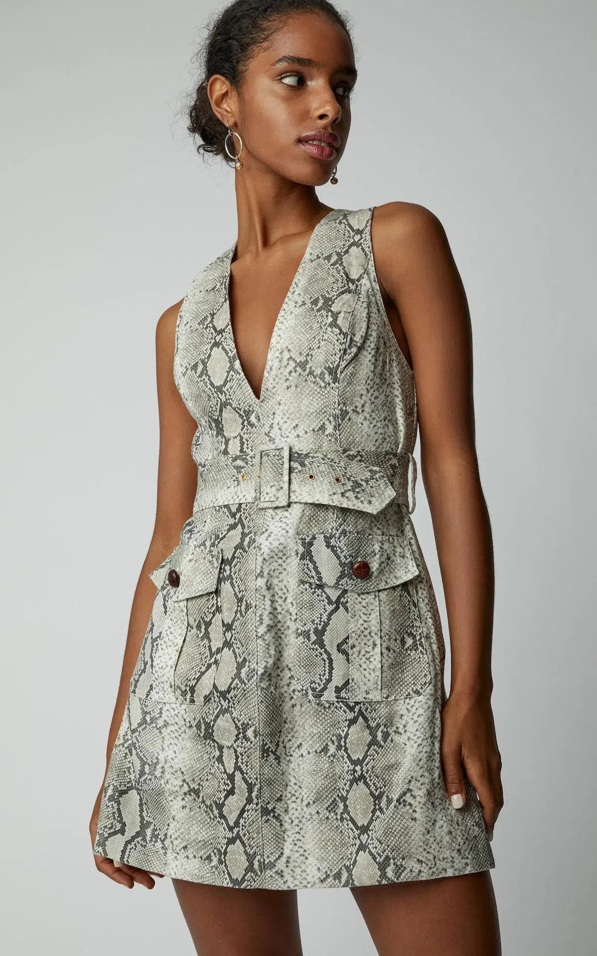 Zimmermann Corsage Safari Mini Dress Python Size 1 photo 2