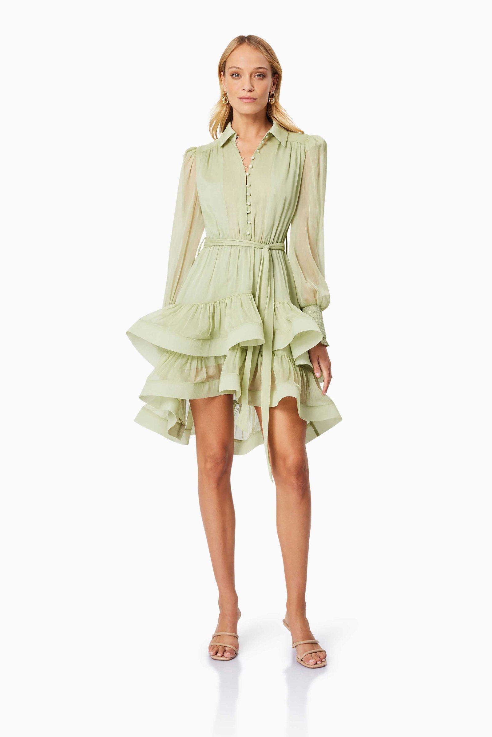 ELLIATT POPPY MINI DAY DRESS - PISTACHIO photo 3