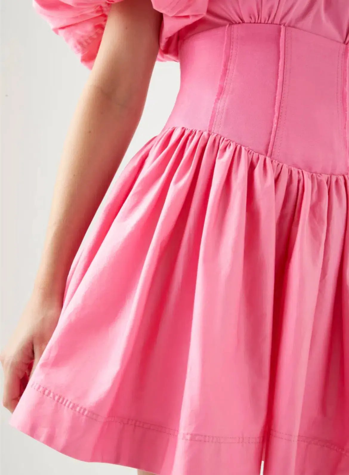 Aje Gianna Puff Sleeve Mini Dress Pink Size AU 8 photo 4