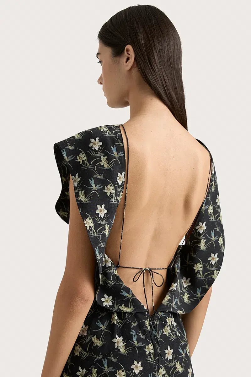 Faithfull Paloma Maxi Black Floral AU Size 8 photo 3