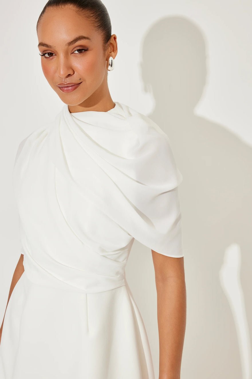 Odd Muse The Ultimate Muse Gathered Mini Dress - White photo 4