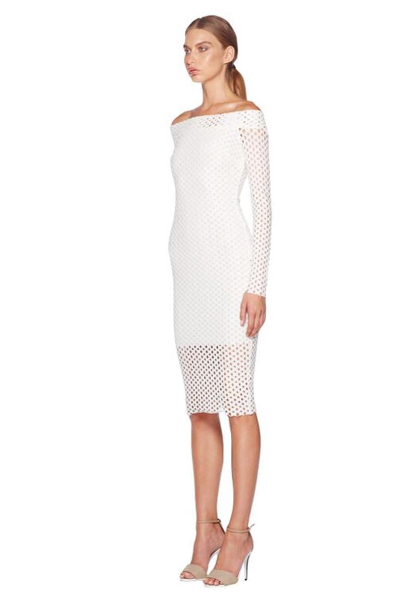 Bec & Bridge Coco Midi Dress White Size 8 photo 2