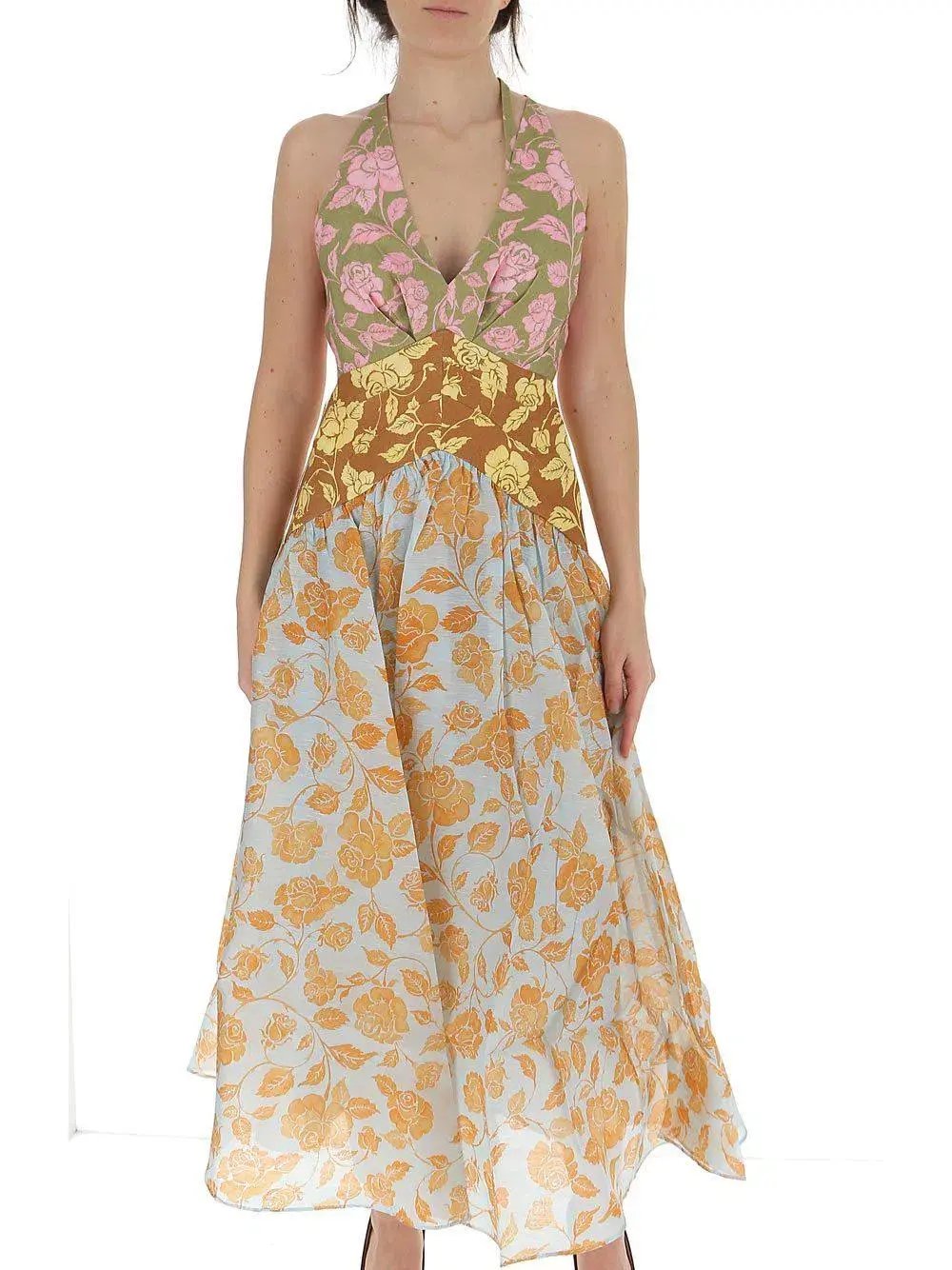 Zimmermann Lovestruck V Neck Midi Dress Print Size 0 photo 5