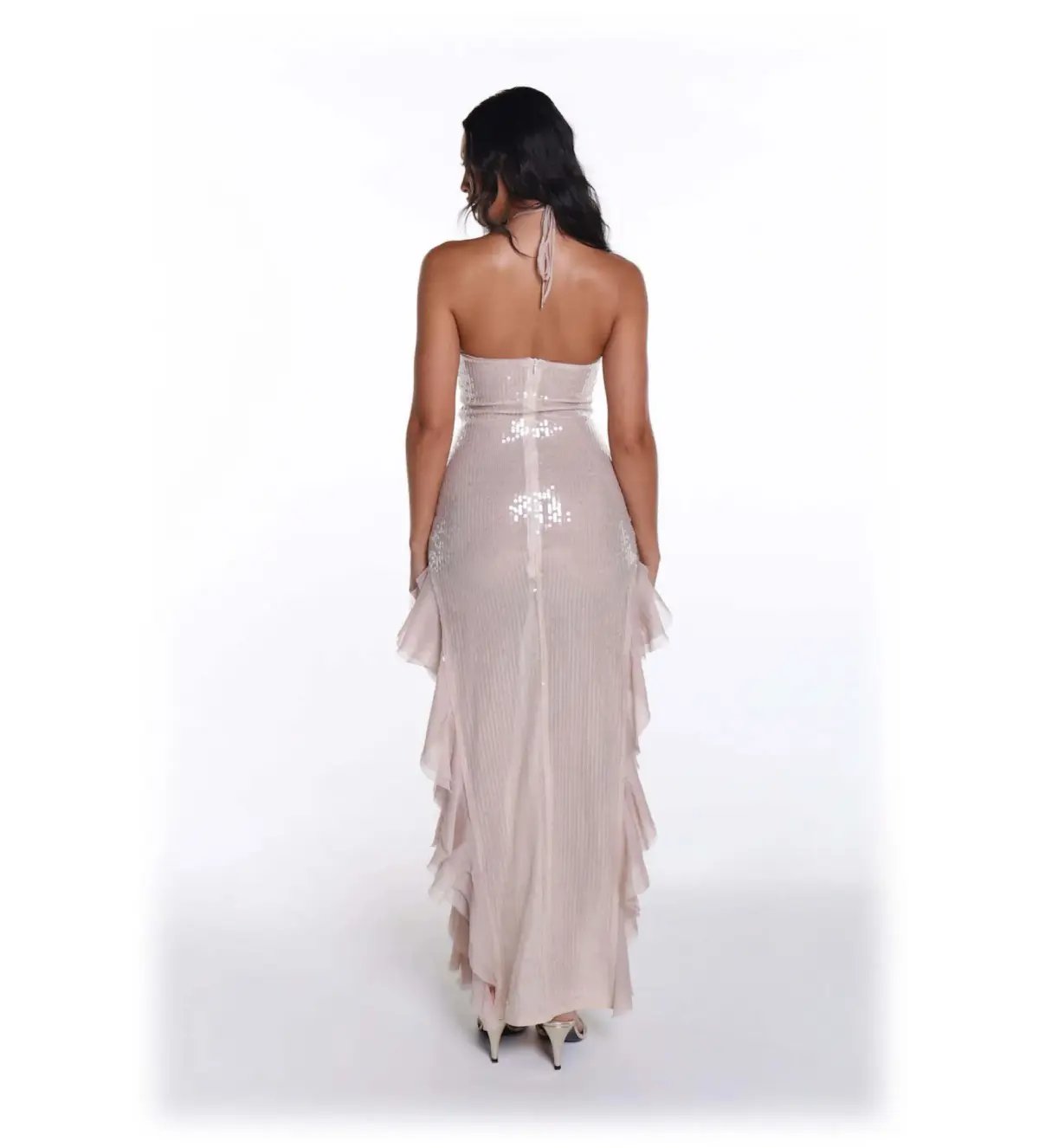 Ooh the Label Saturn Gown Silver Size 8 photo 4
