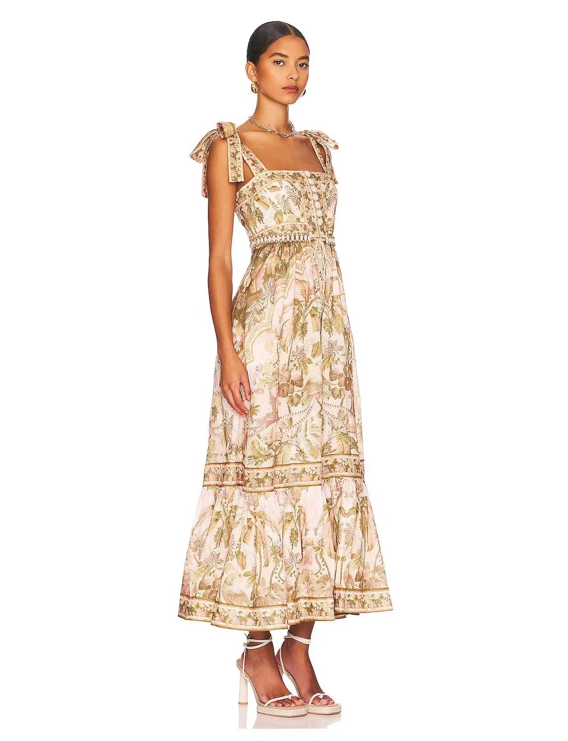 Zimmermann Lyre Bird Picnic Dress Print Size 2 / AU 12 photo 3