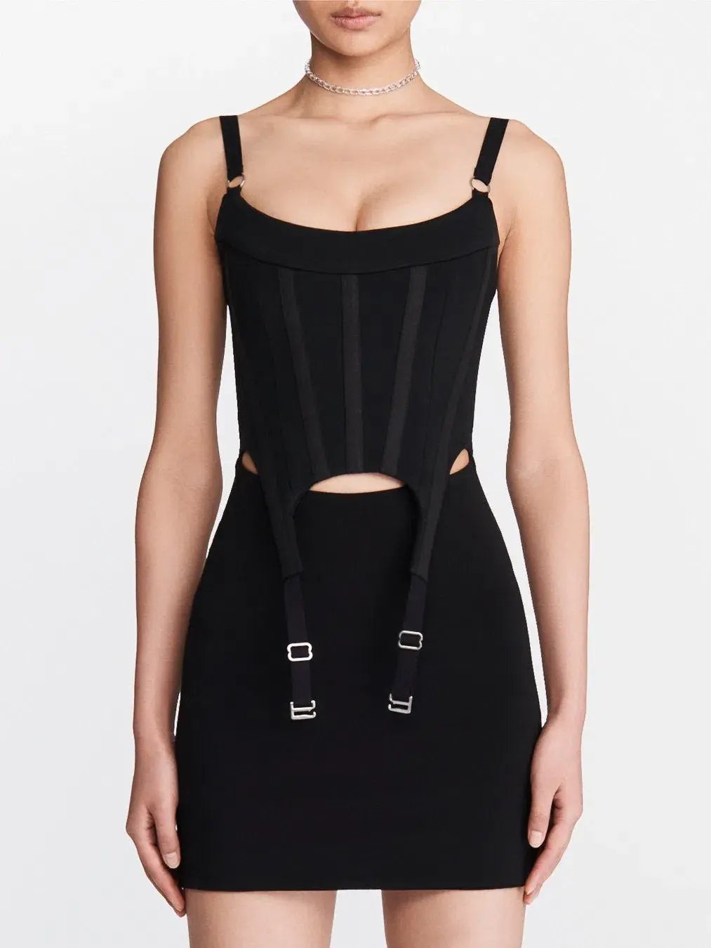 Dion Lee Garter Corset Mini Dress Black Size 10 photo 2