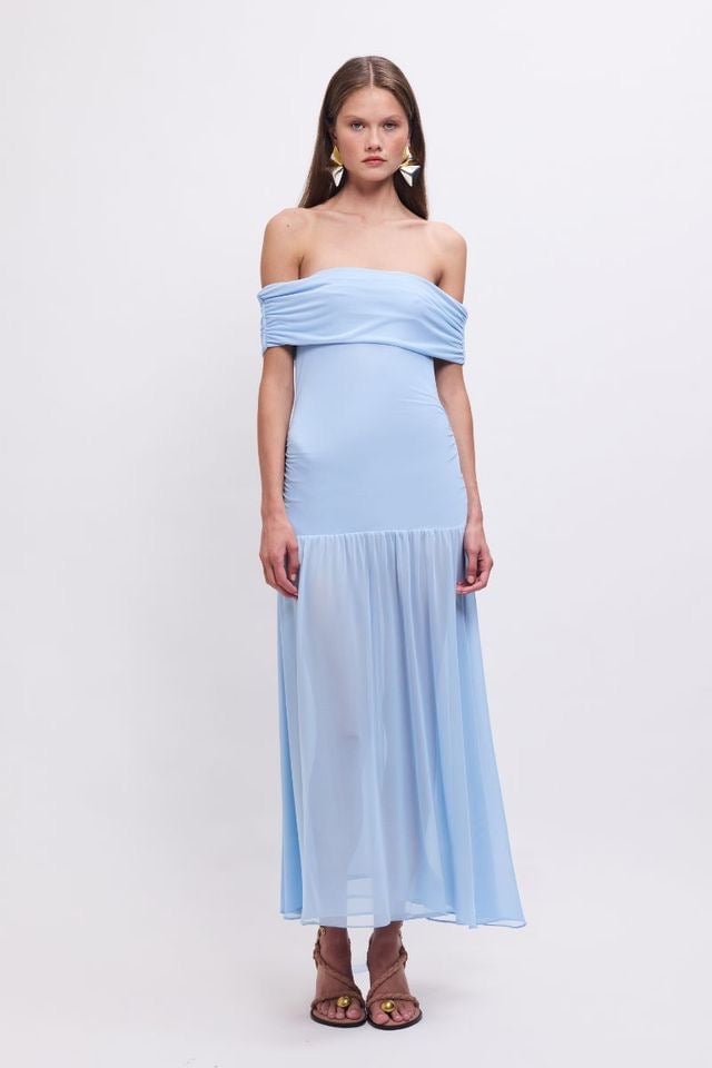 Suboo Christy Mesh Sheer Skirt Dress - Sky Blue photo 3