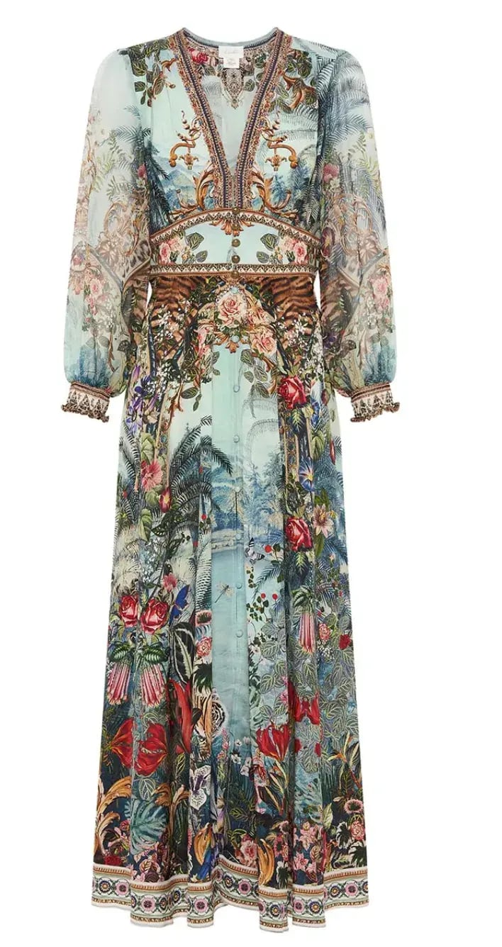 Camilla If These Walls Could Talk Button Dress With Shaped Waistband Size 14 photo 3