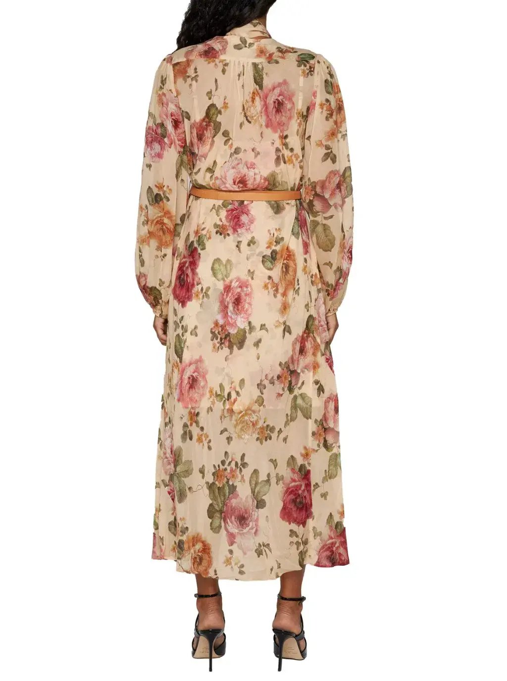Zimmermann Luminosity Billow Dress Latte Floral Print Size 1 / AU 10 photo 2