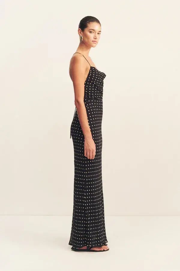 Shona Joy Houston Lace Back Maxi Dress / Polka dot / Size 16 photo 4