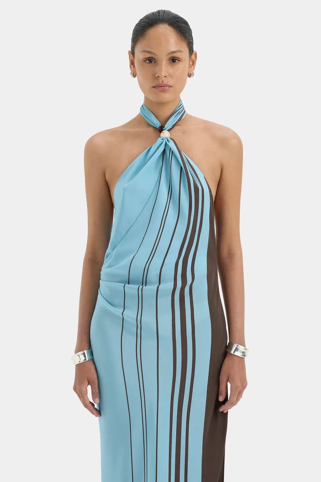 Sir Rioja Halter Scarf Maxi Dress- 2 photo 3