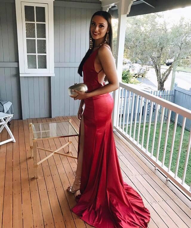 Alamour The Label Izabelle Gown Red Size 12 photo 3