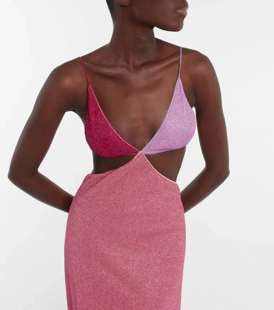 Oséree Cutout Midi Dress Pink Size S / AU 8 photo 2