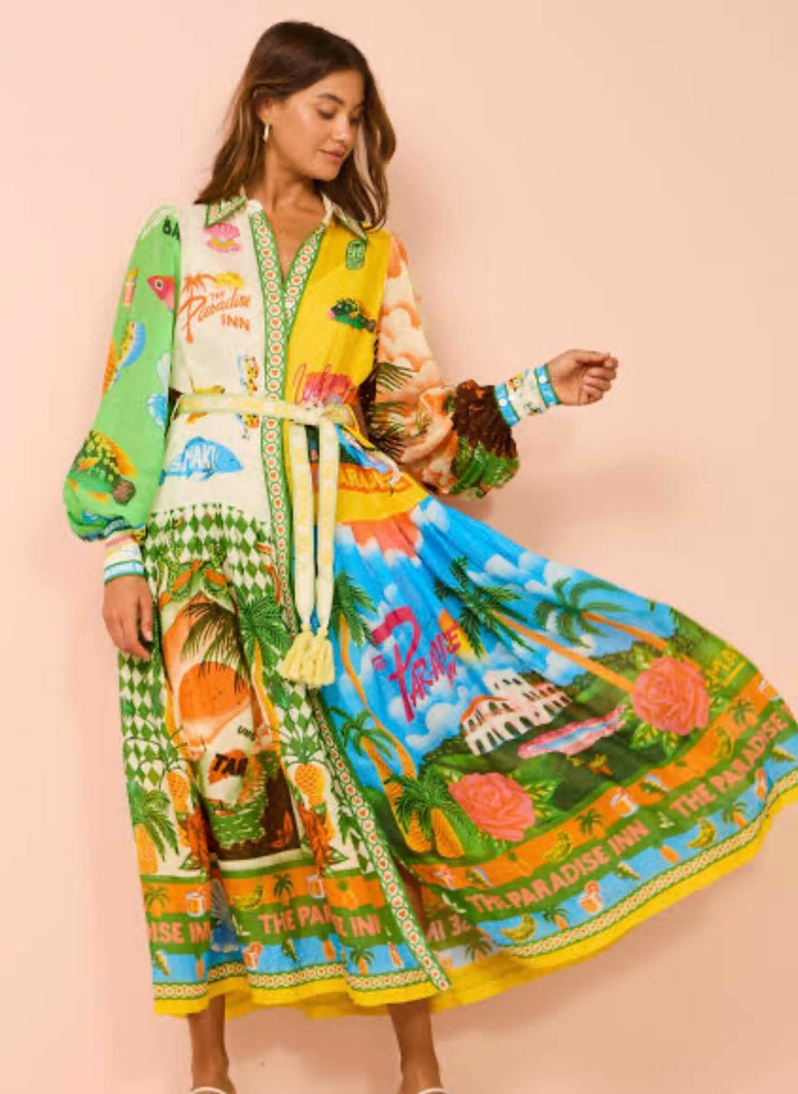 Alemais Paradiso Shirtdress In Multi photo 4