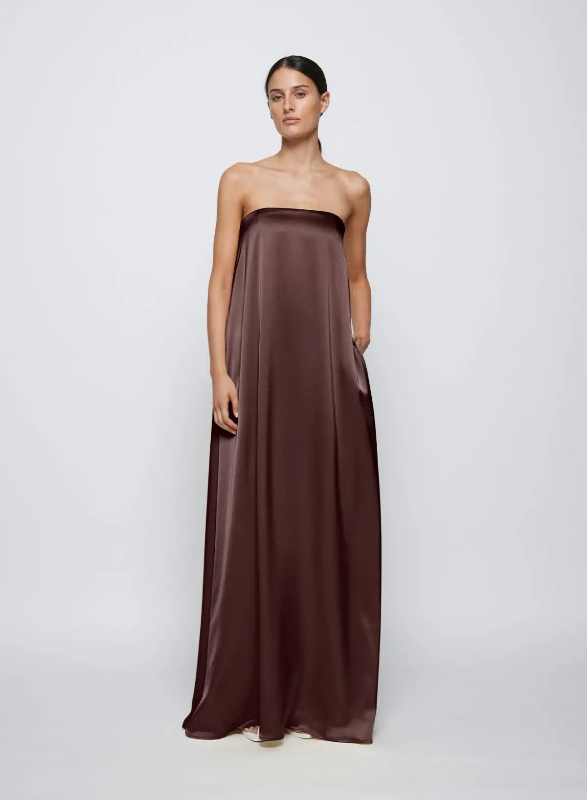 Anna Quan Delfina Dress Shaved Chocolate Size 8 photo 2