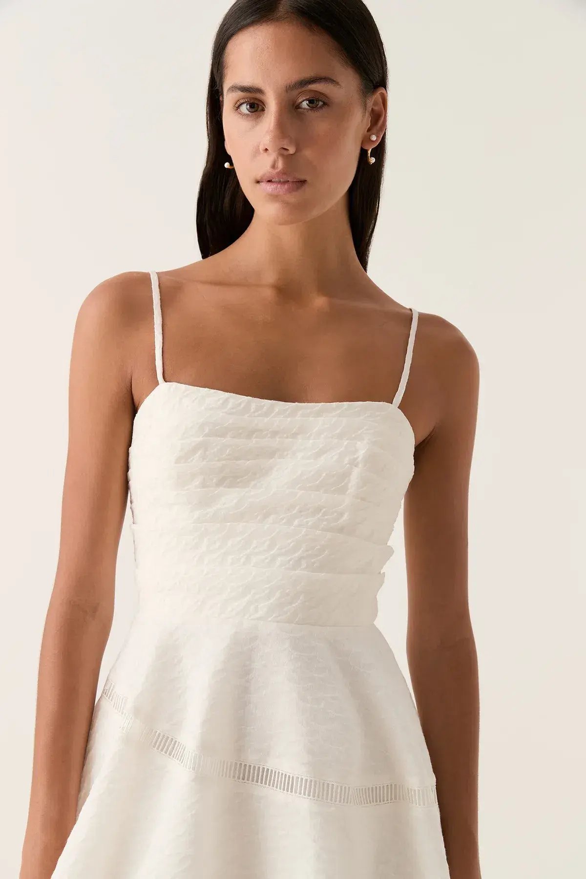Aje Cinque Jacquard Mini Dress Ivory Size 10 photo 2