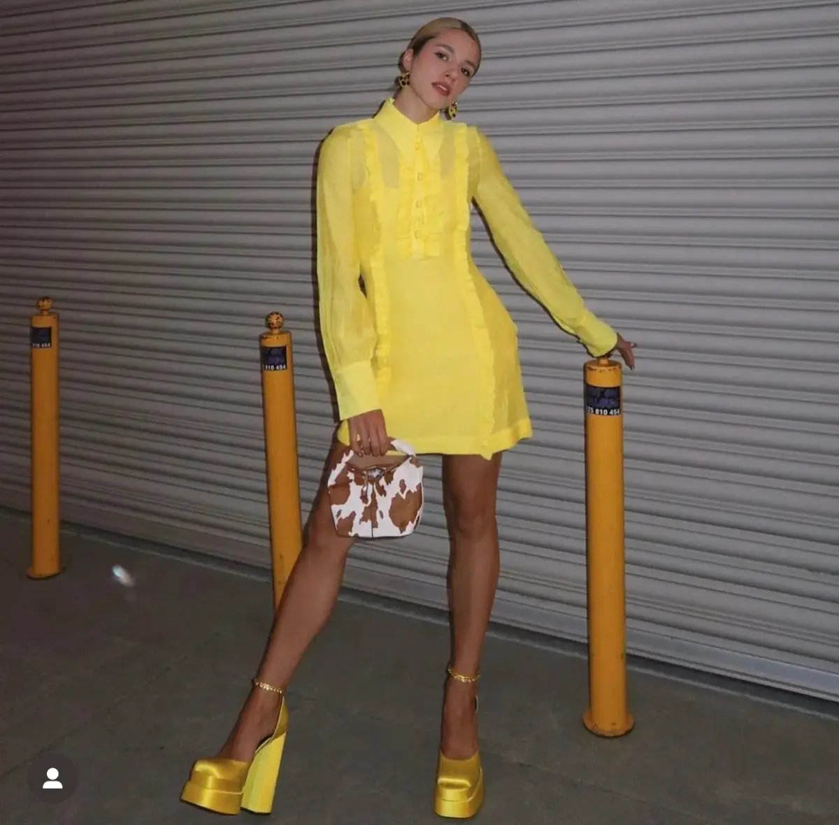 Alice McCall Lover Girl Mini Dress Yellow Size 8 photo 5