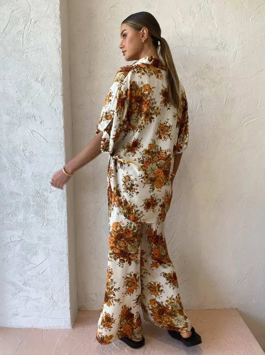Alemais Derby Lounge Shirt and Pants Set Print Size 10 photo 3