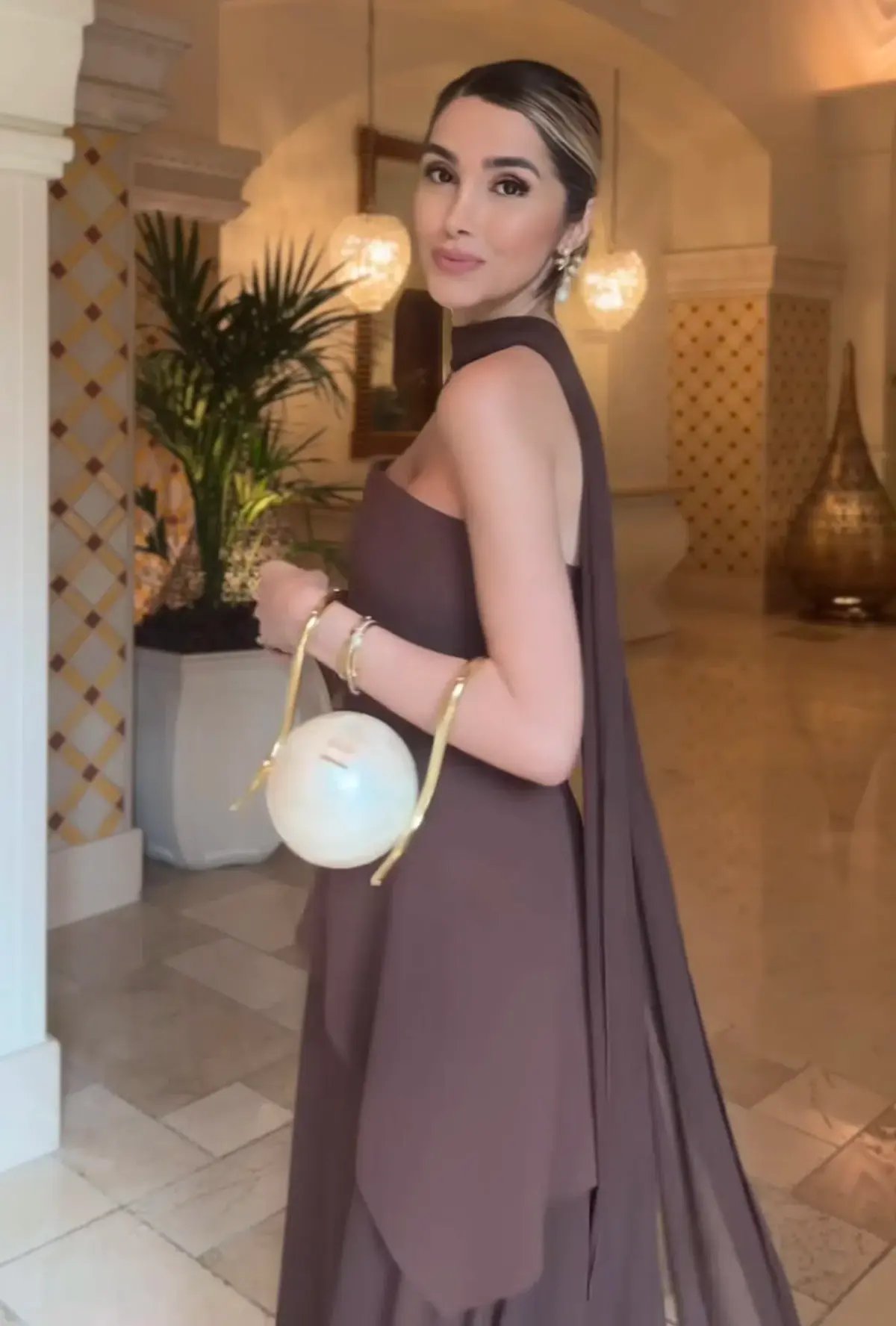 Matters Store Monaco Dress with Scarf Brown Size S / AU 8 photo 4