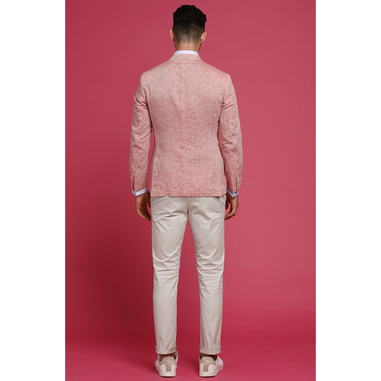 Gibson Pastel Pink Linen Jacket photo 3