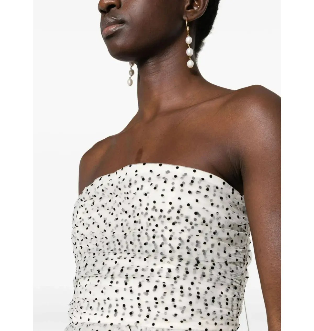 Zimmermann Tulle Midi Dress White/Black Dot Size 1 / AU 10 photo 2