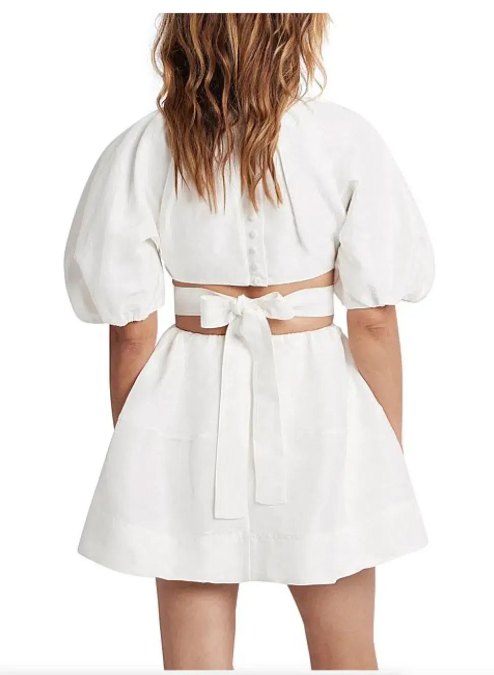 Aje Psychedelia Cut Out Mini Dress White Size 4 / XXS photo 3