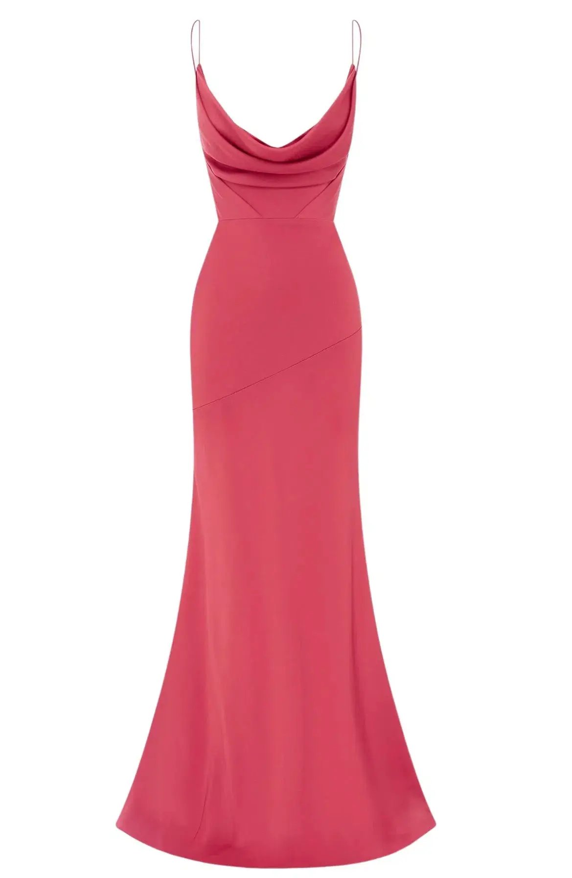 Alex Perry Bikini Cowl Drape Gown In Satin Pink Size 6 photo 3