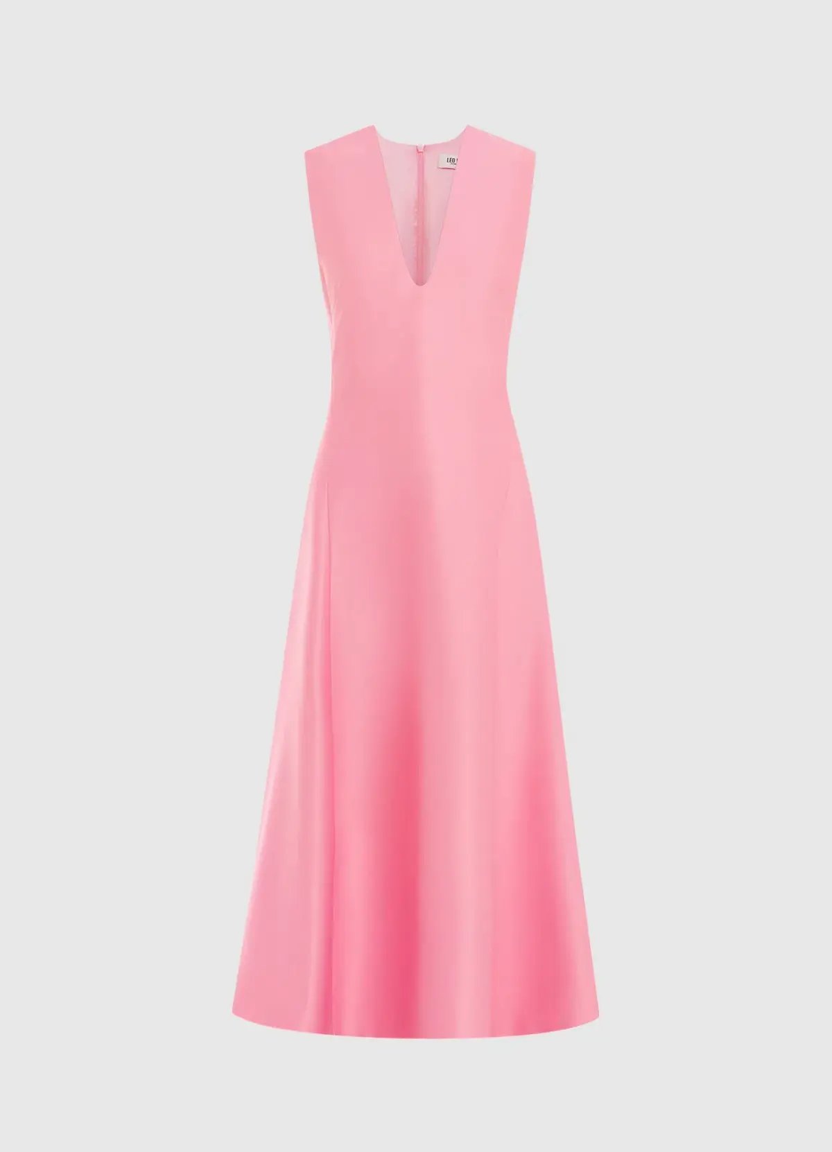 Leo Lin Nicola V Neck Midi Dress Bubblegum Size 14 photo 3
