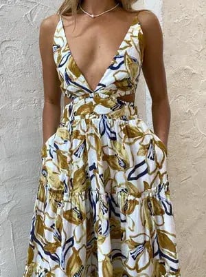 Bec & Bridge Eugenie Maxi Dress Multi-colored Size AU 8 photo 2