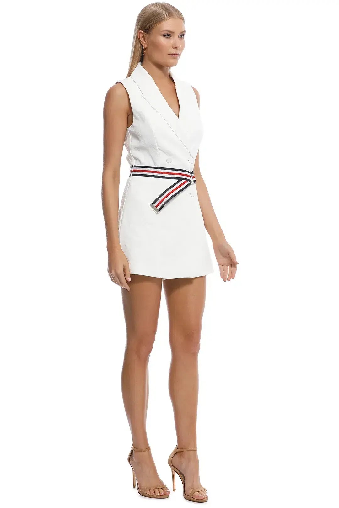 Kookai Ribbon Sleeveless Playsuit White | Size 34 photo 2
