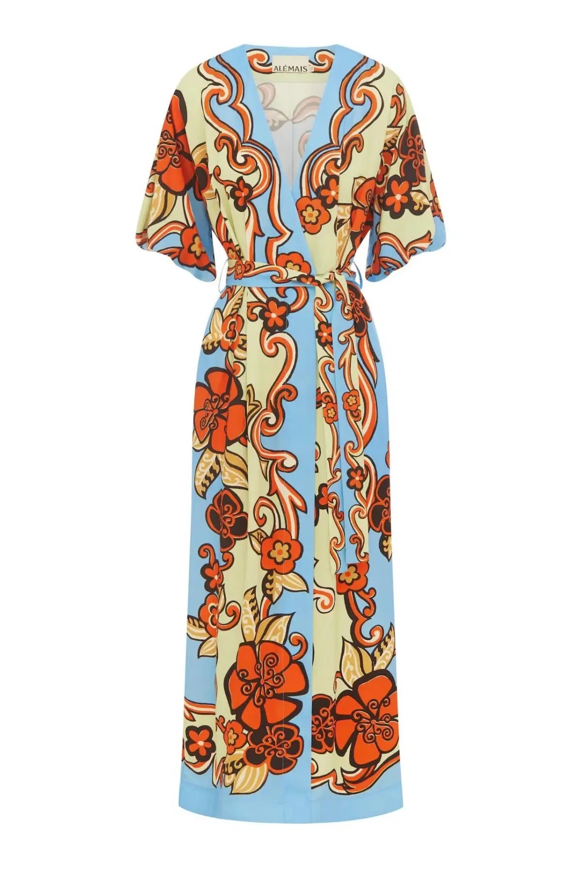 Alémais Ondine Wrap Midi Dress Multi Size 16 photo 4