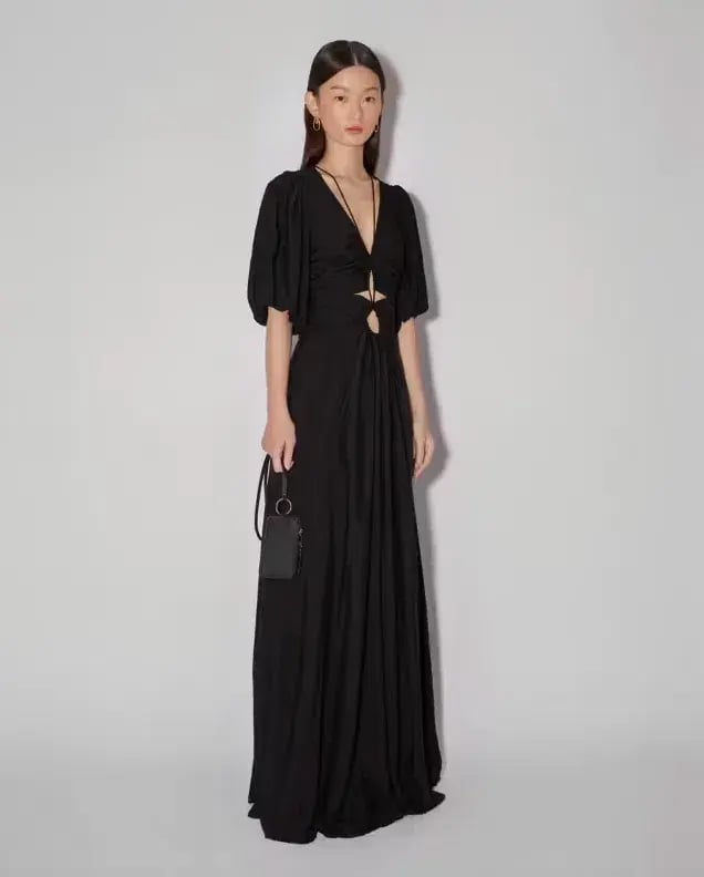 Magali Pascal The Pallida Maxi Dress Black Size 12 photo 2