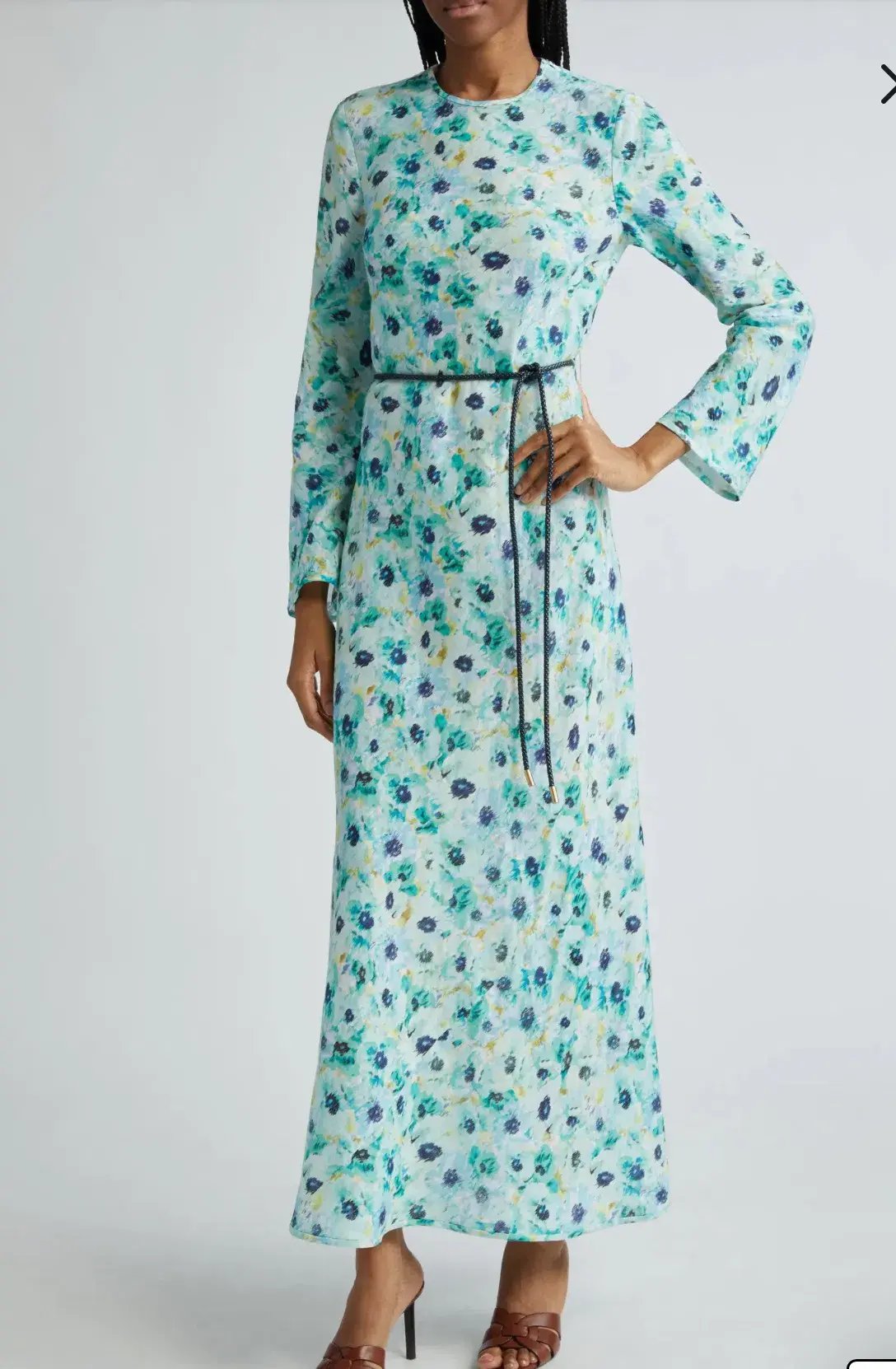 Zimmermann  Lightburst Bias Long Dress in Aqua Floral Size 2 / AU 12 photo 3