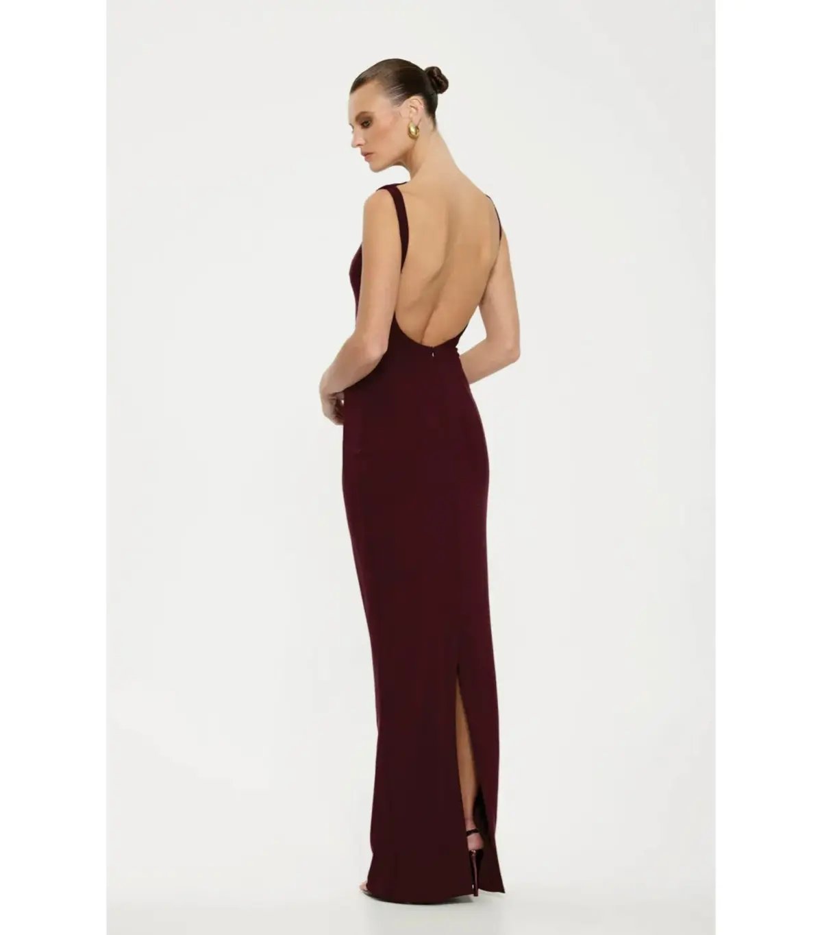Effie Kats Verona Maxi Gown in Wine Size AU 8 photo 3