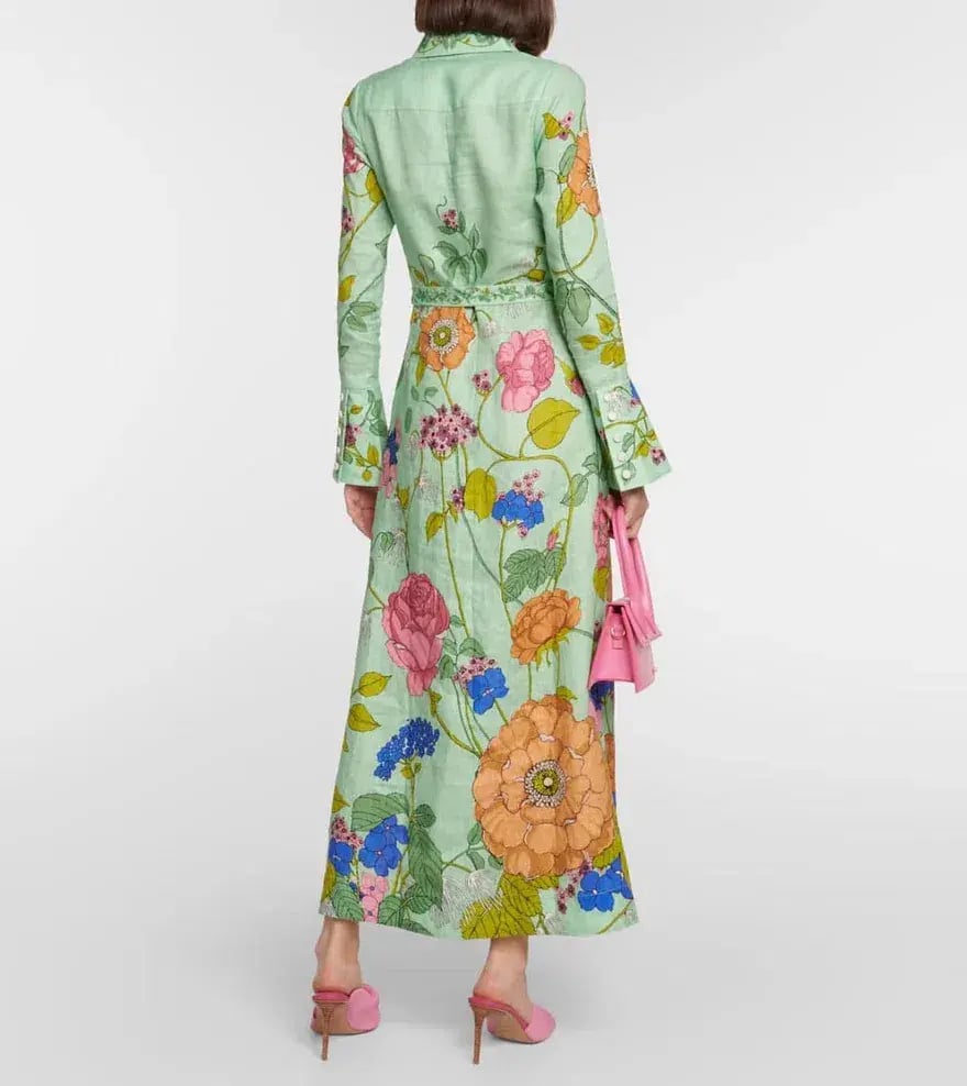 Alemais Olivia Shirt Maxi Dress Floral Size 6 photo 2