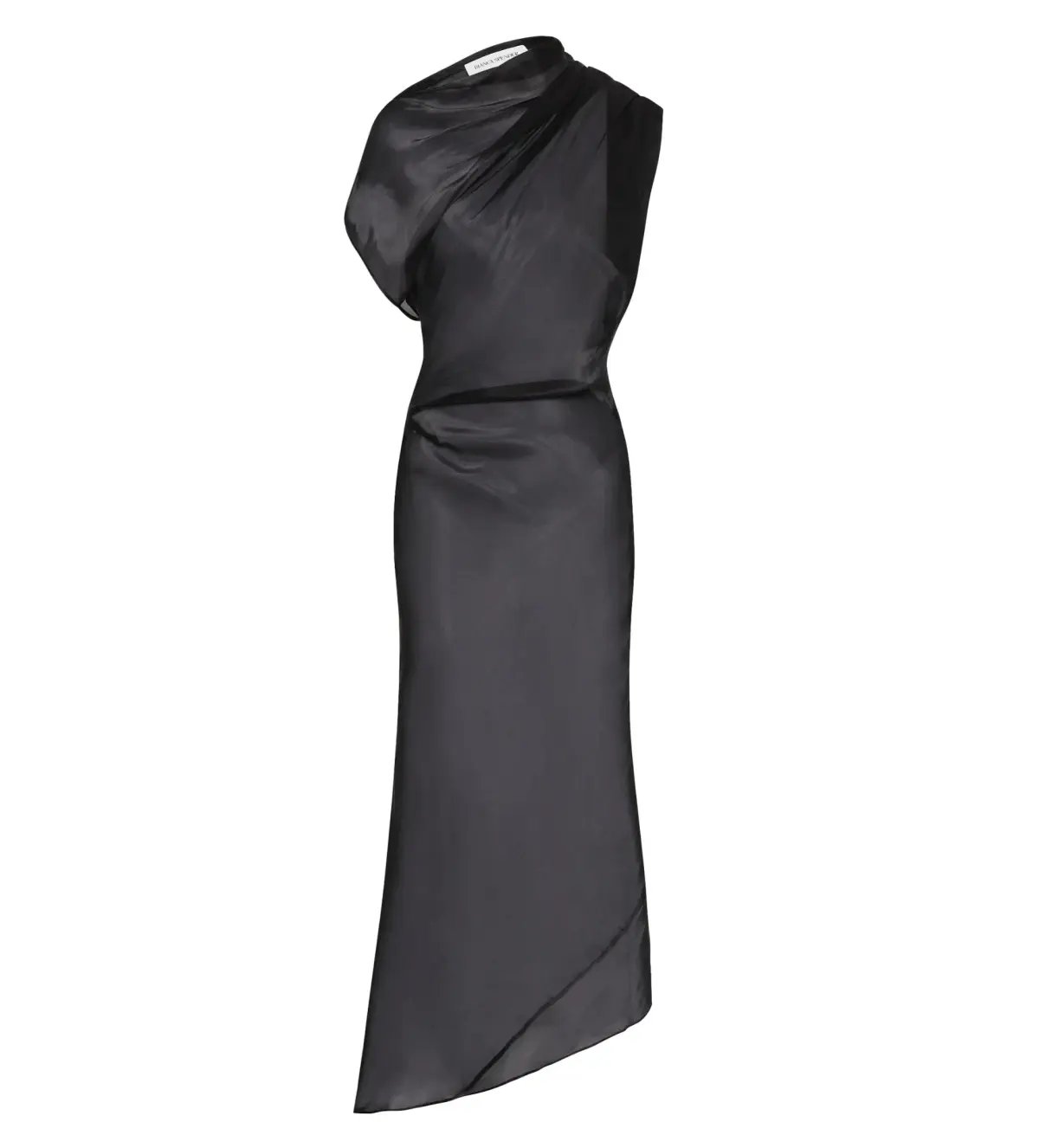 Bianca Spender Liquid Organza Decode Midi Dress Black Size AU 8 photo 7