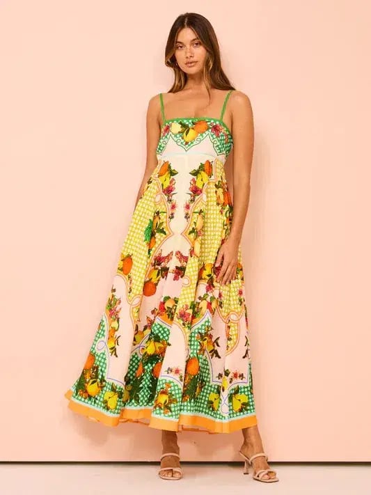 Alemais Lemonis Sundress In Multi Size 14 photo 2