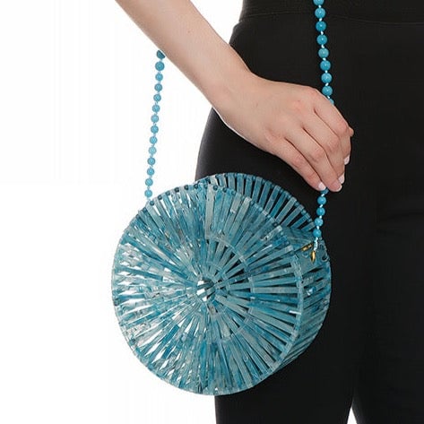 Cult Gaia Luna Shoulder Bag | Azure photo 2