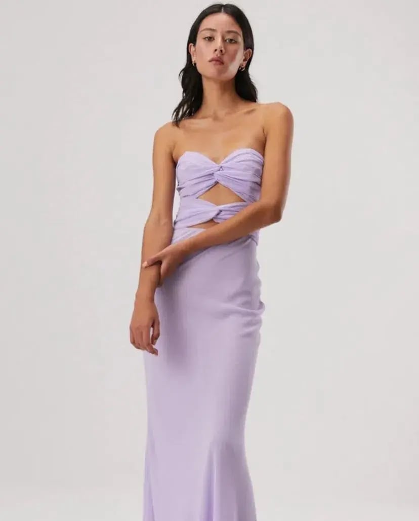 Misha Saga Maxi Dress In Violet Size 8 photo 2