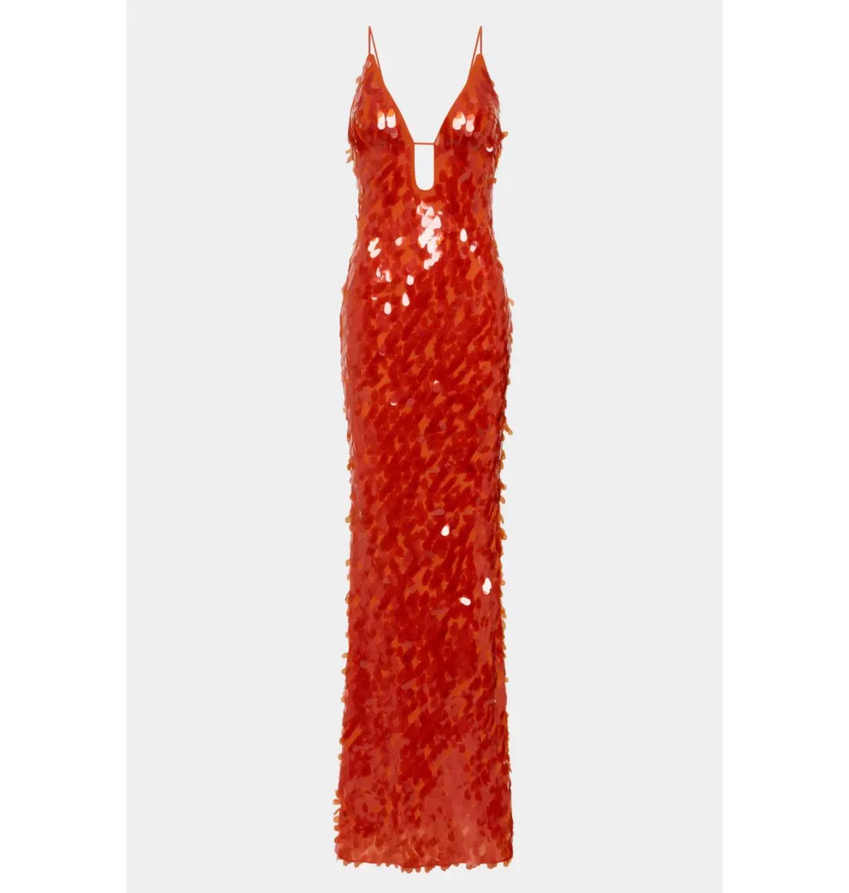 Misha Sapphire Sequin Maxi Dress Red Size 6/XS photo 4