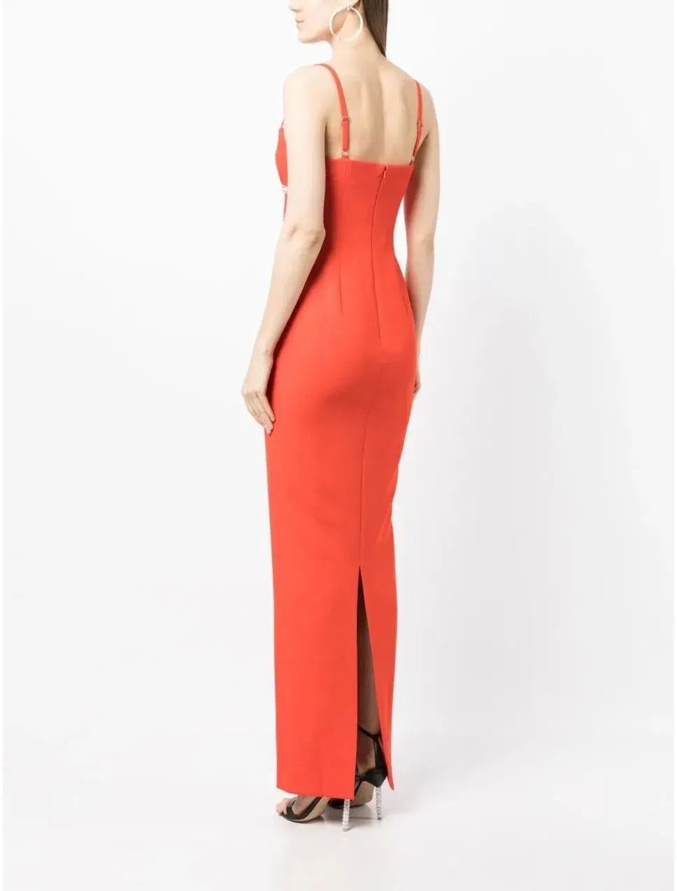 Rachel Gilbert Kyra Gown Flame Orange Size 4/AU 14 photo 4