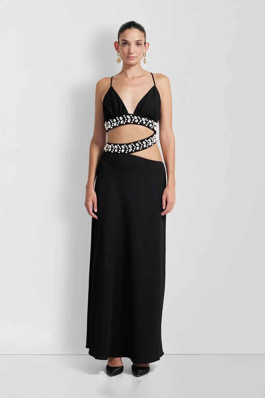 The Wolf Gang La Playa Maxi Dress - Noir photo 4