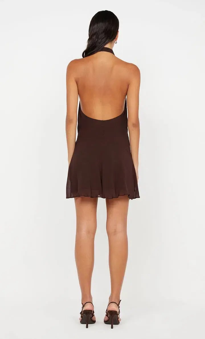 Bec & Bridge Celyse Mini Dress Brown Size AU 8 photo 2