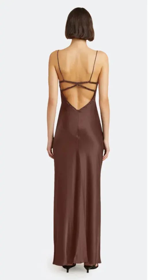 Bec & Bridge Amber Maxi Dress Brown Size 6 photo 4