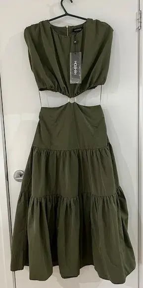 Mossman Streamline Maxi Dress Green Size 8 photo 2
