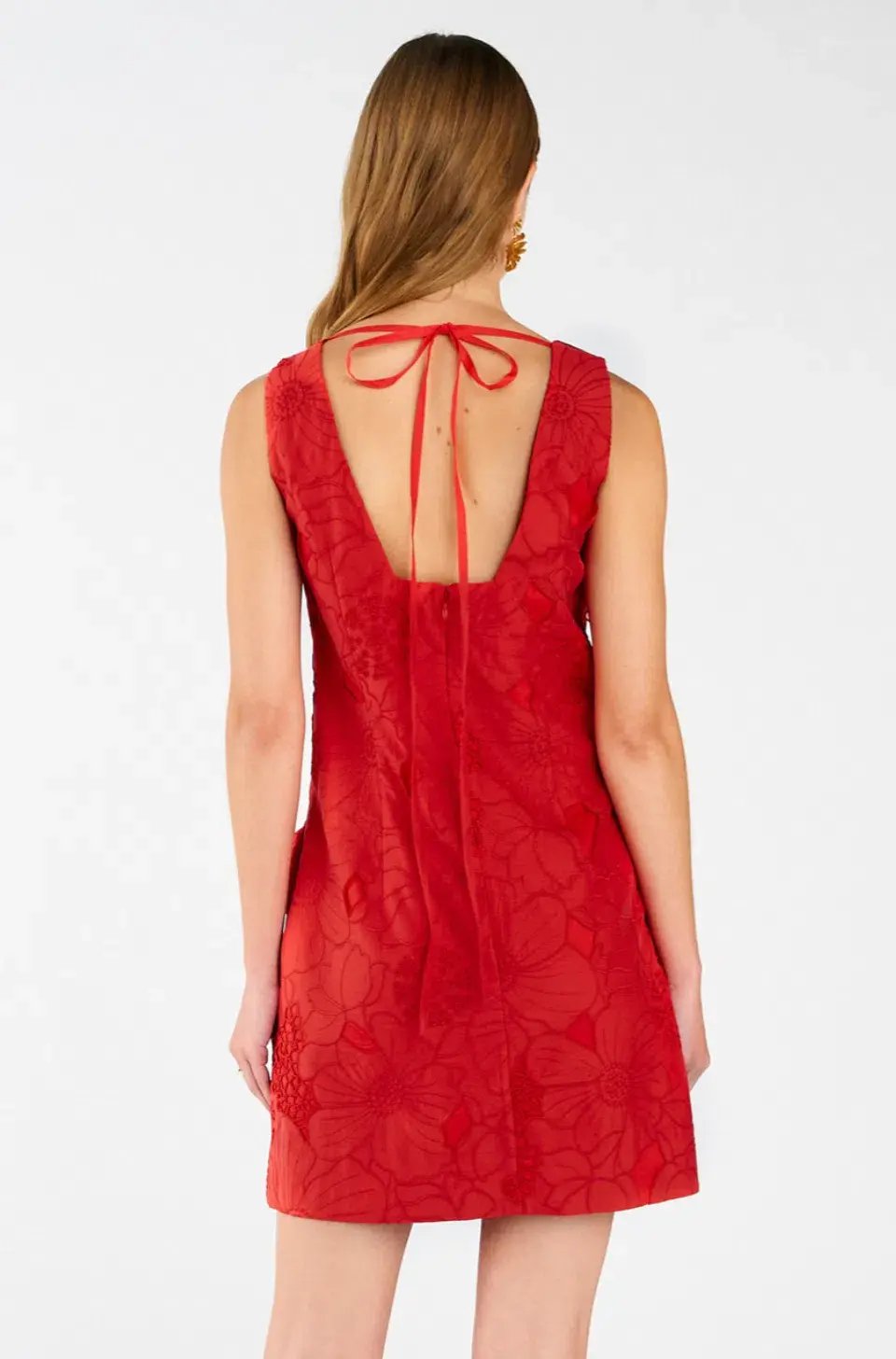 Oroton Lace Shift Mini Dress Poppy Size 4 photo 3