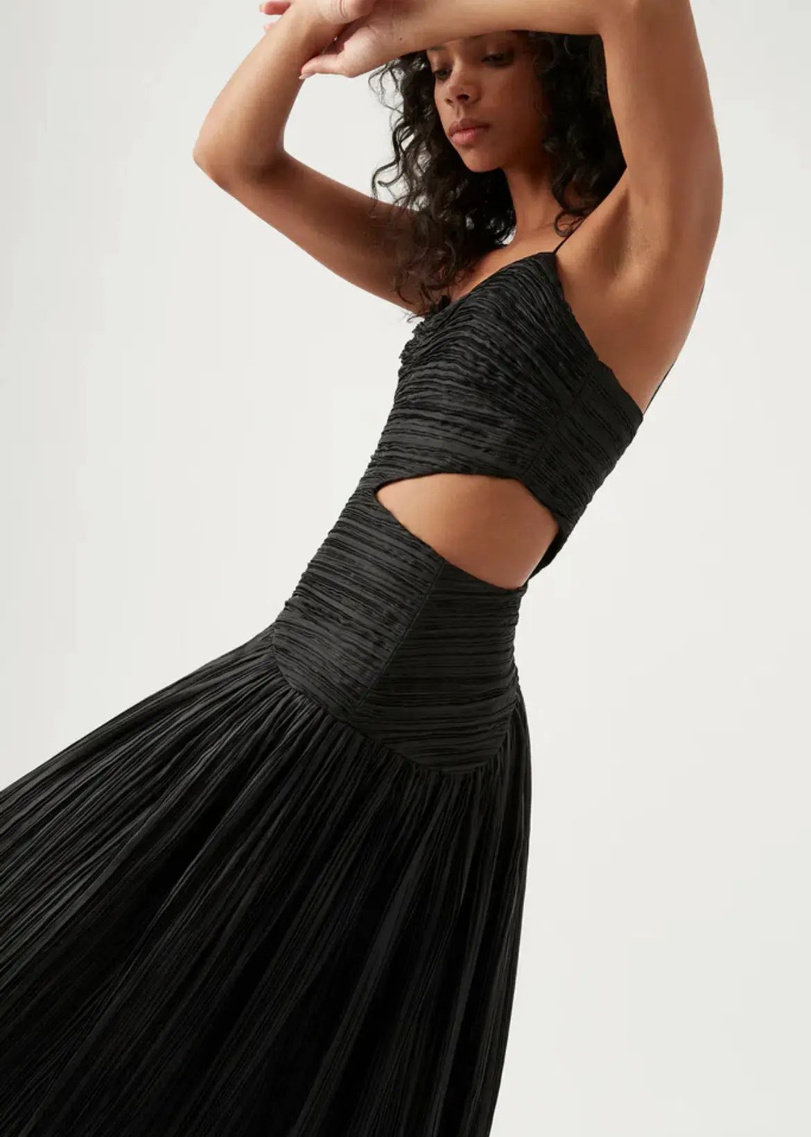 Aje Laurier Wave Maxi Dress Black Size AU 6 photo 2
