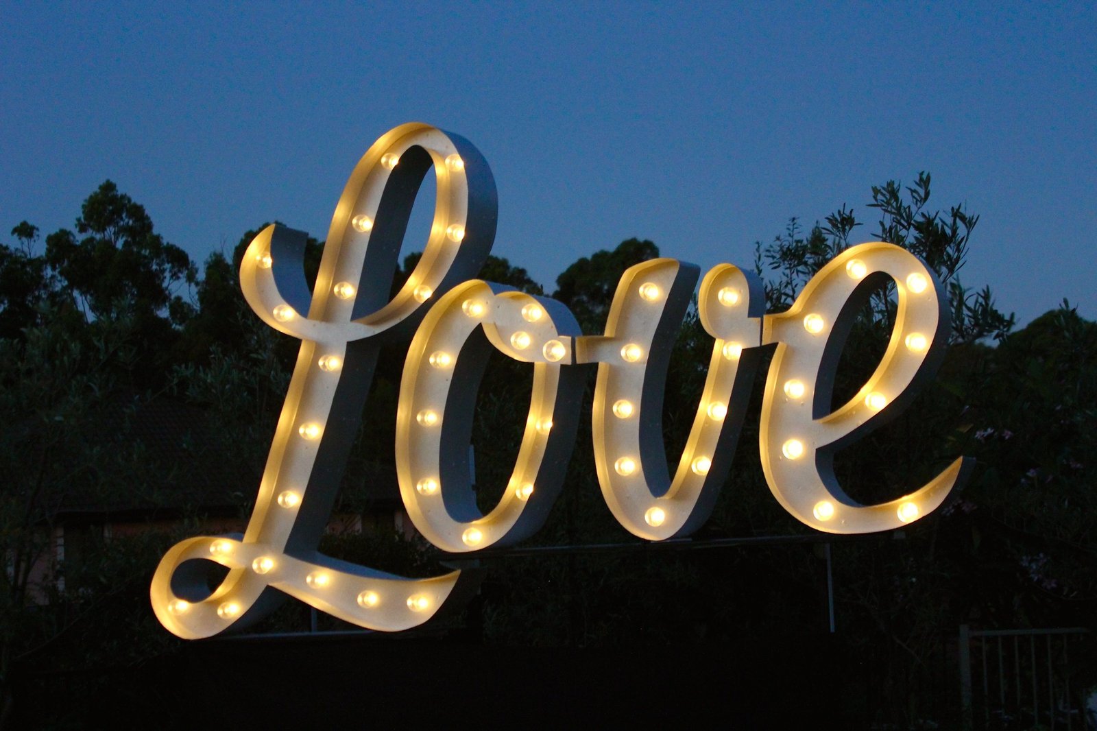 Large Pearl White “Love” Marquee Letter Lights photo 3